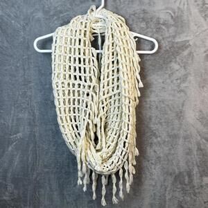 Steve Madden Womens Scarf Chunky Knit Infinity Loop Cowl Neck Fringe Tassels